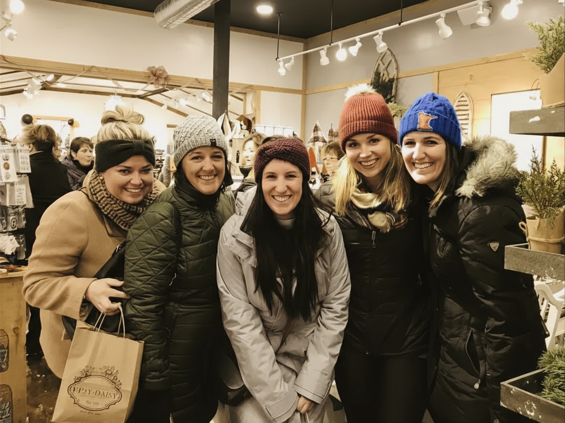 Community gathering in downtown White Bear Lake